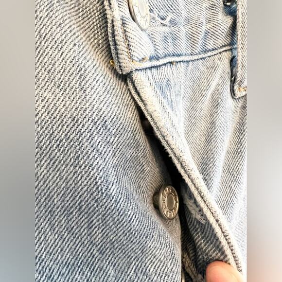 Agolde Criss Cross Blue Wash High Rise Distressed Straight Leg Jeans 26 spring - Picture 4 of 11